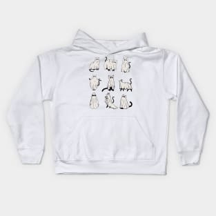 Cute Ghost Cat Funny Halloween Outfit Costumes Kids Hoodie